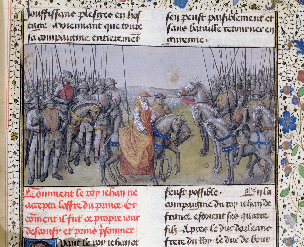 John II the Good Taken Prisoner by the English at the Battle of Poitiers, 1356 by Master of Mary of Burgundy