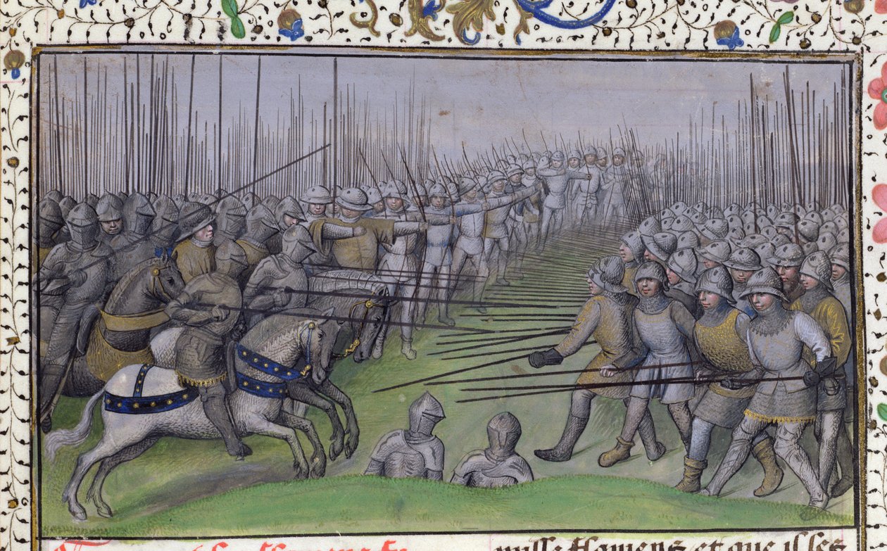 The French beating the Flemish at Westrozebeke in 1382, 1477 by Master of Mary of Burgundy