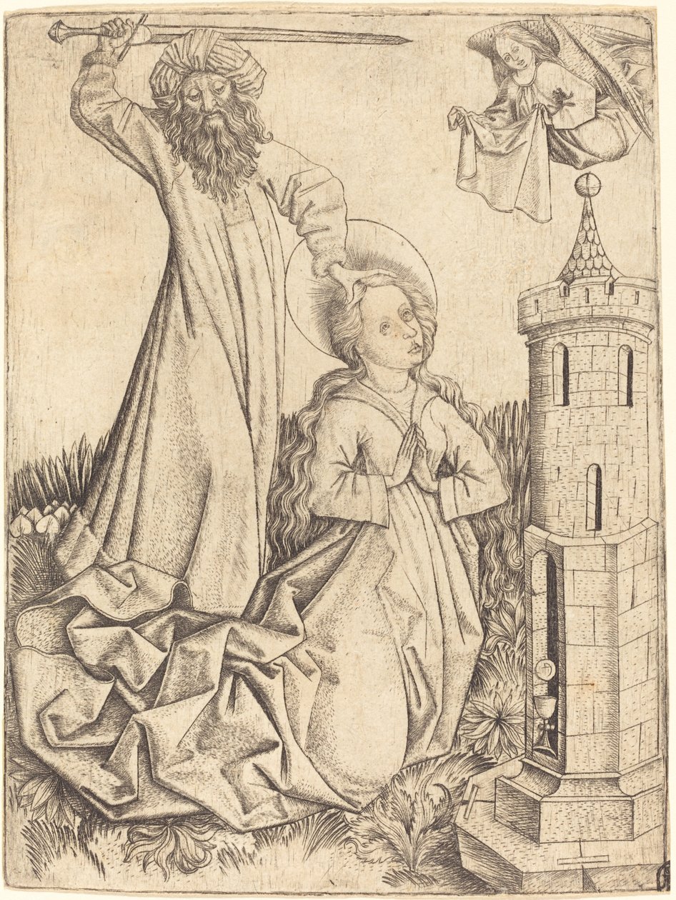 The Martyrdom of Saint Barbara by Master E.S.