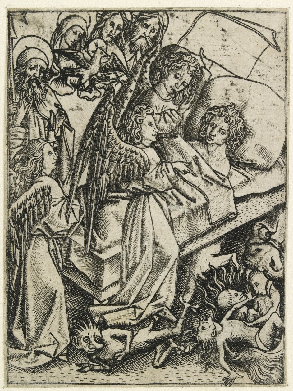 Presentation of Humility Against Avarice by Master E. S.