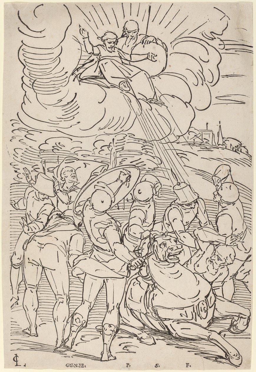The Conversion of Saint Paul by Master G.G.N. after Luca Cambiaso
