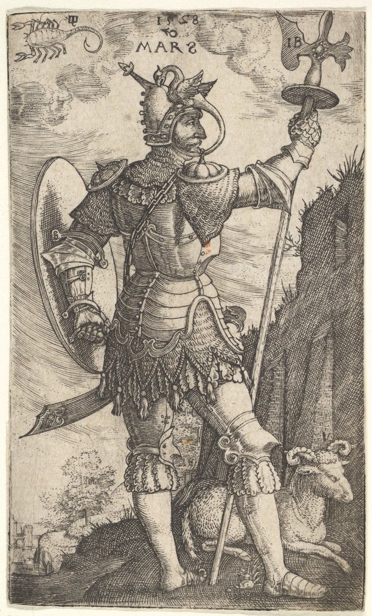 Mars from The Gods Who Preside Over the Planet, 1528 by Master I.B.
