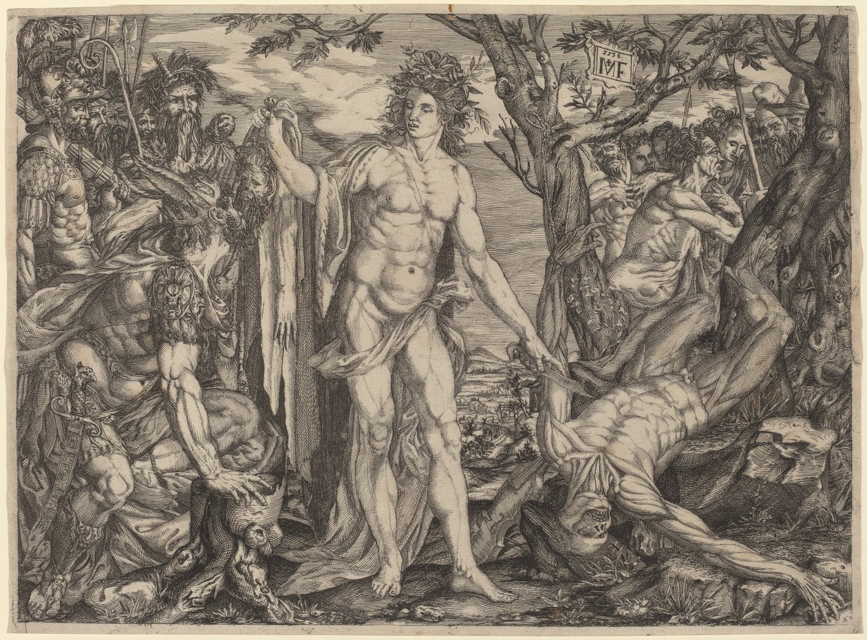 Apollo and Marsyas by Master MF