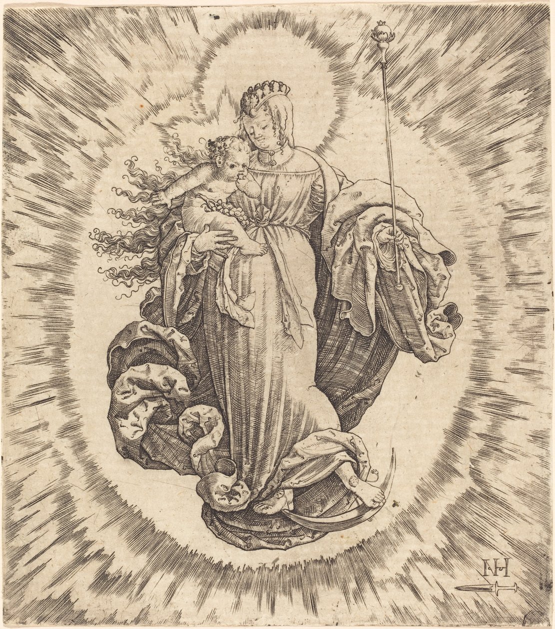 Madonna on a Crescent by Master N.H. with the Dagger