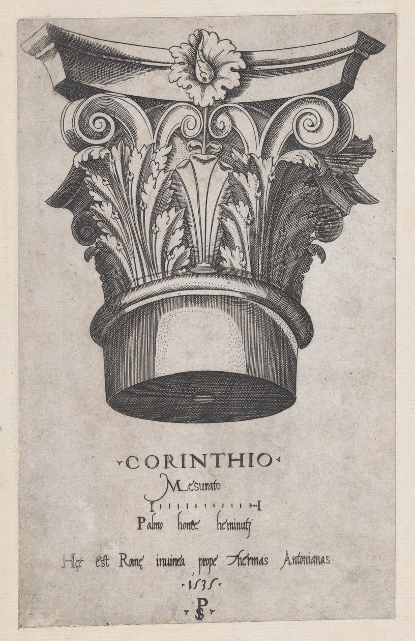 Speculum Romanae Magnificentiae: Corinthian Capital by Master PS