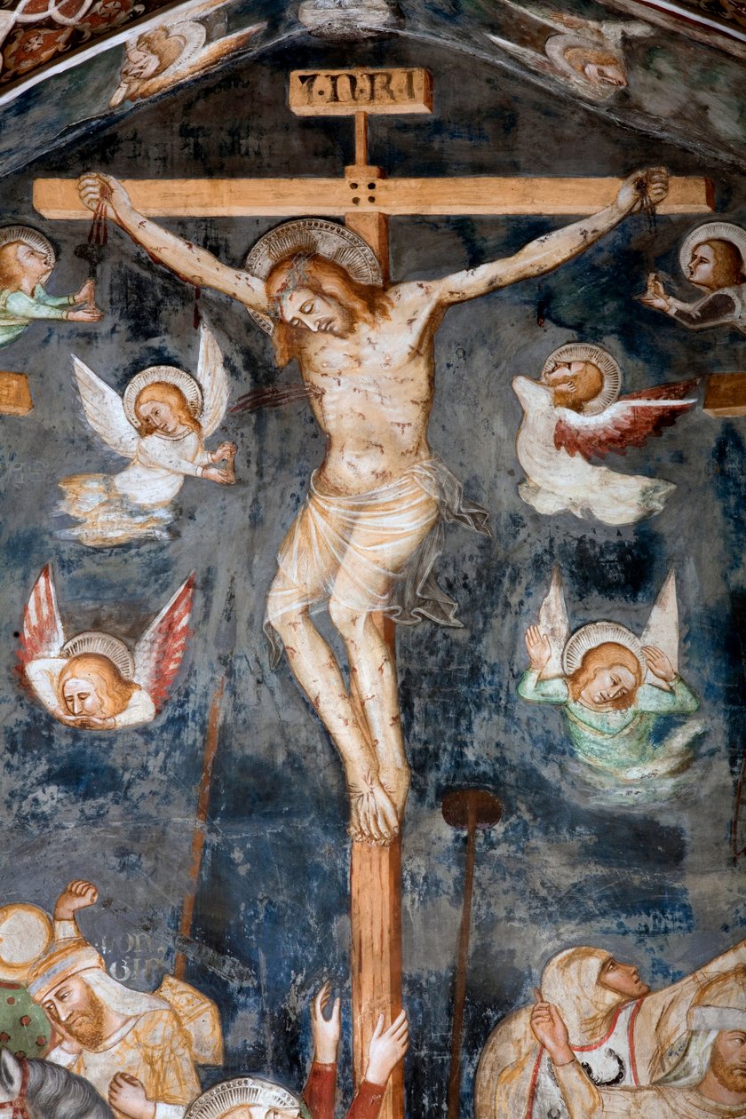 The Crucifixion (detail) by Master Trecentesco of Sacro Speco School