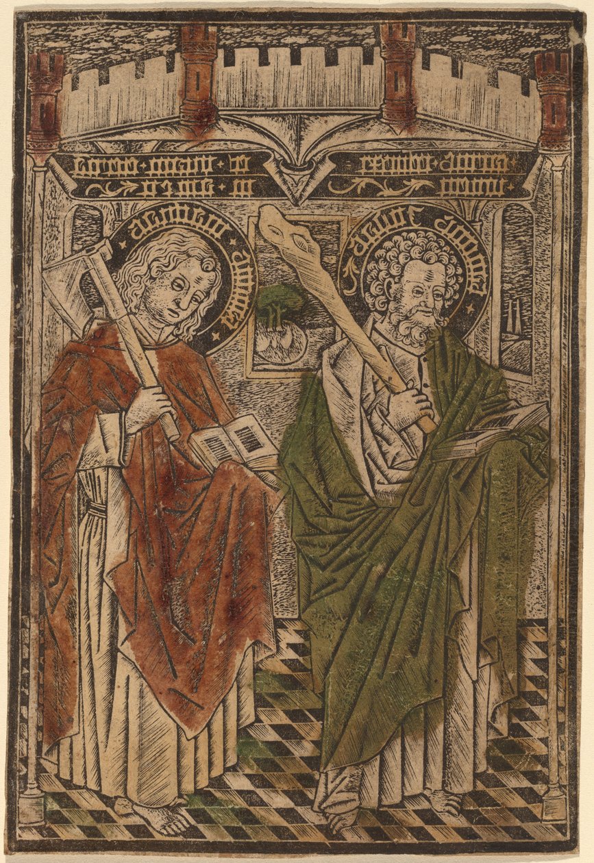 Saint Matthias and Saint Jude with Articles from the Credo by Master d