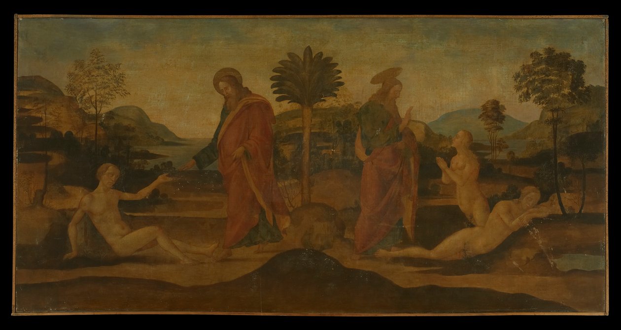 The Creation of Adam and Eve by Master of Apollo and Daphne