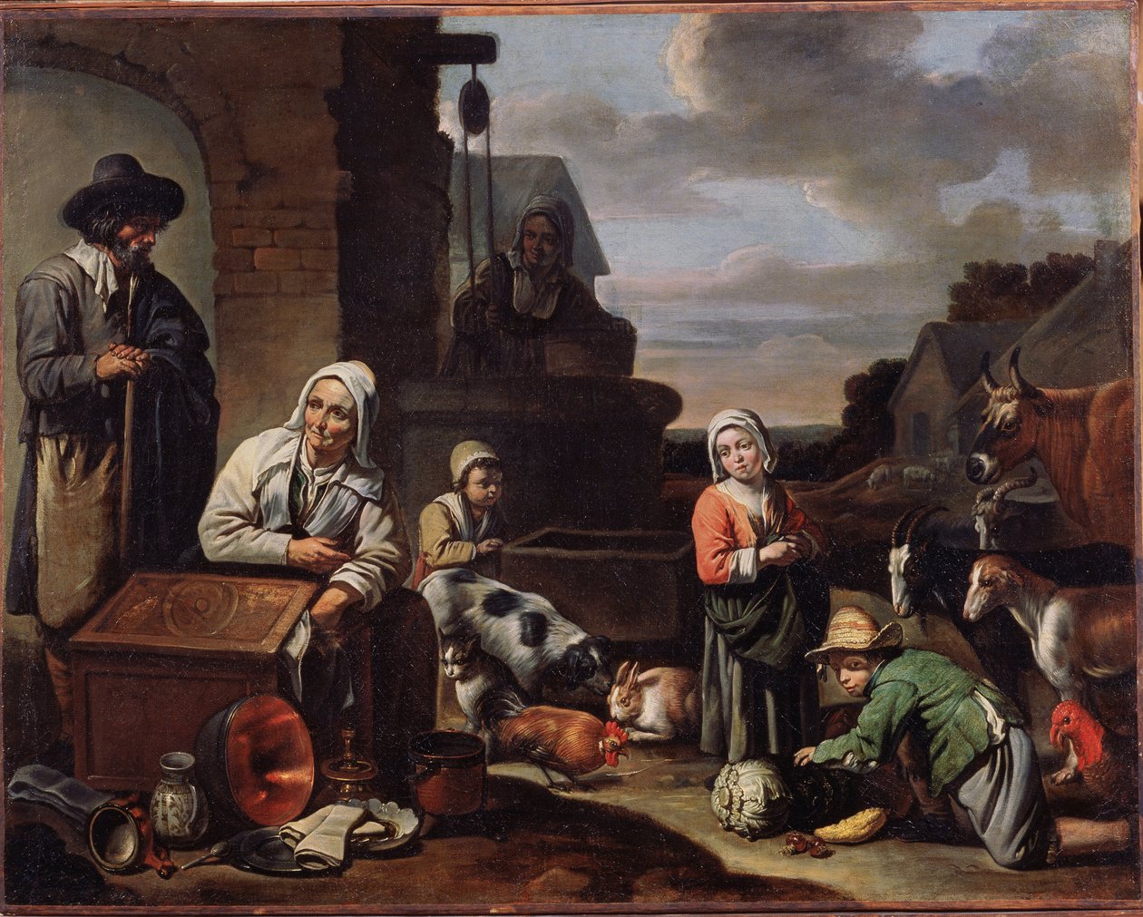 Peasants at a Well by Master of Beguins