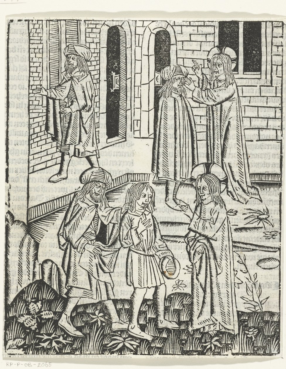 Christ Healing the Blind Man of Bethesda by Master of Delft (attributed to)