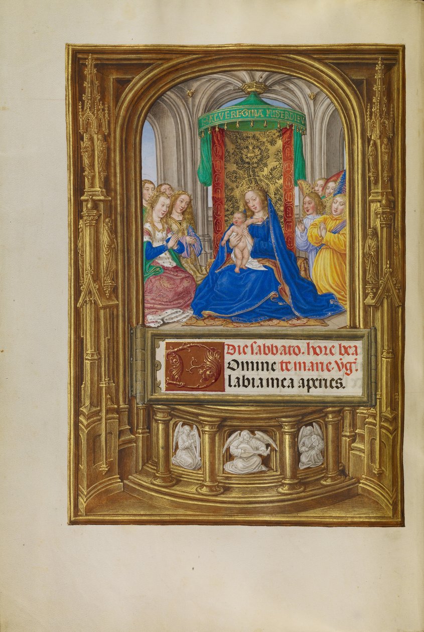 The Virgin and Child Enthroned by Master of James IV of Scotland