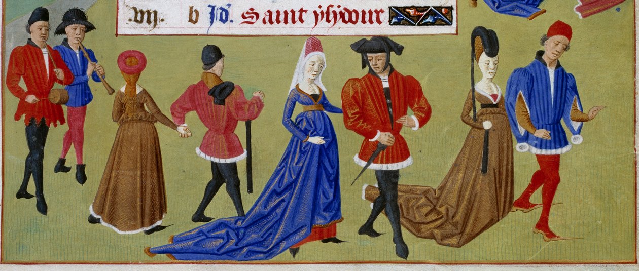 May: The Courtiers Walk (detail) by Master of Jean Rolin II