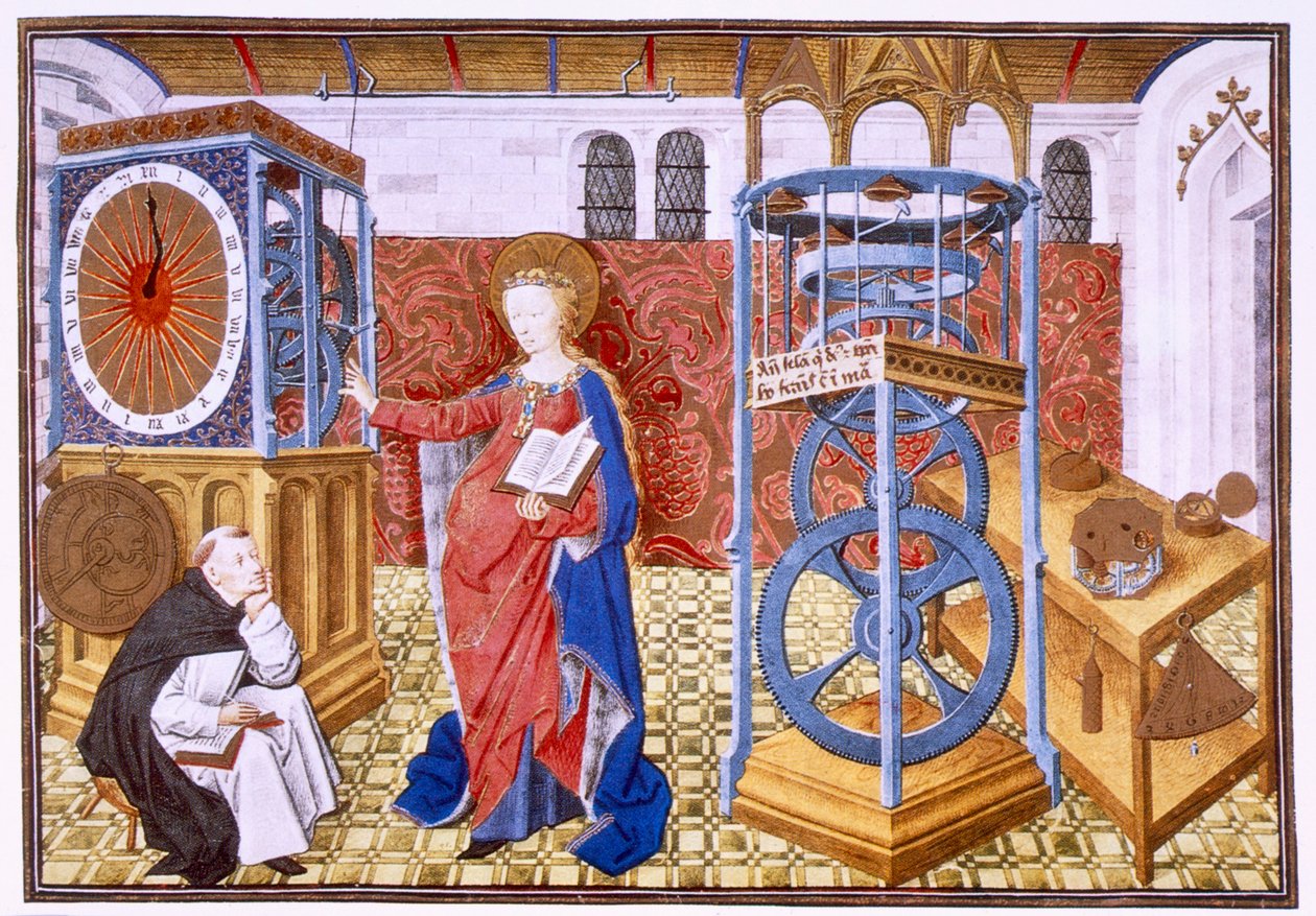 Wisdom teaching the author the precepts of temperance, c. 1455 by Master of Jean Rolin II