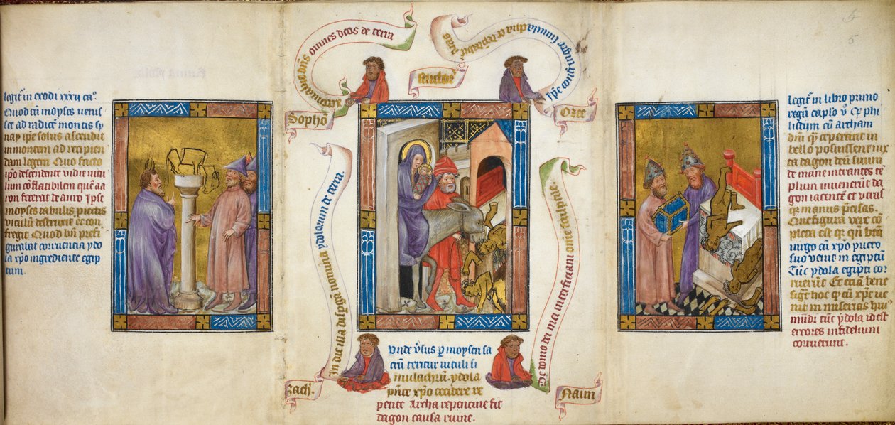Three Scenes depicting the 