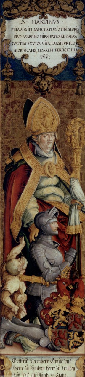 Saint Martin with the Beggar and the Donor Gottfried Werner of Zimmern by Master of Messkirch