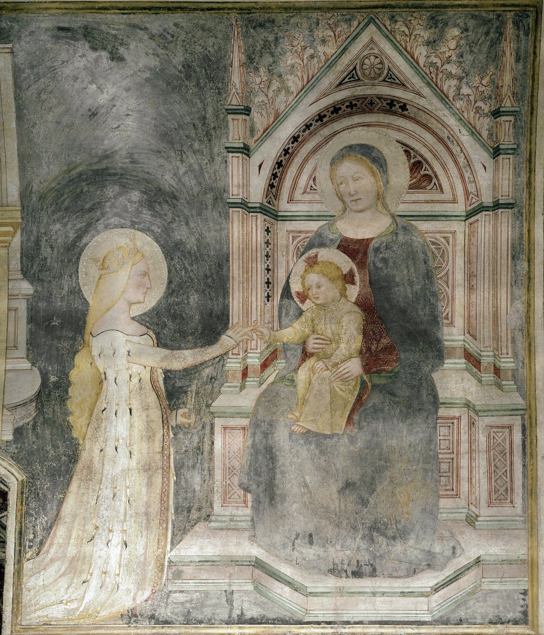 Spiritual marriage of Christ with Saint Mary Magdalene (detail) by Master of Mocchirolo