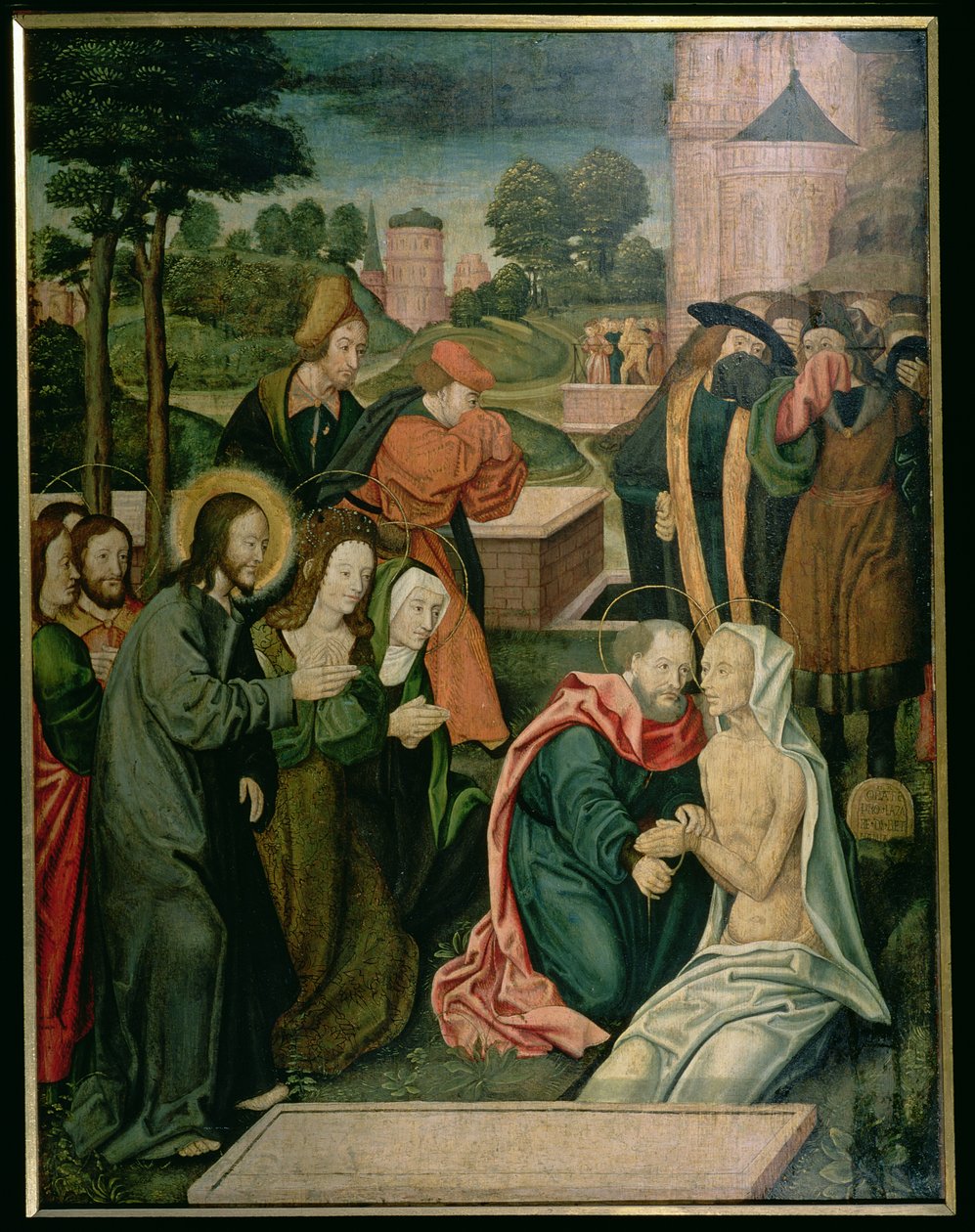 The Raising of St. Lazarus (detail) by Master of St. Severin