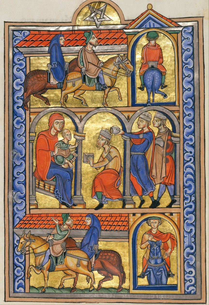 Adoration of the Magi by Master of the Berthold Sacramentary