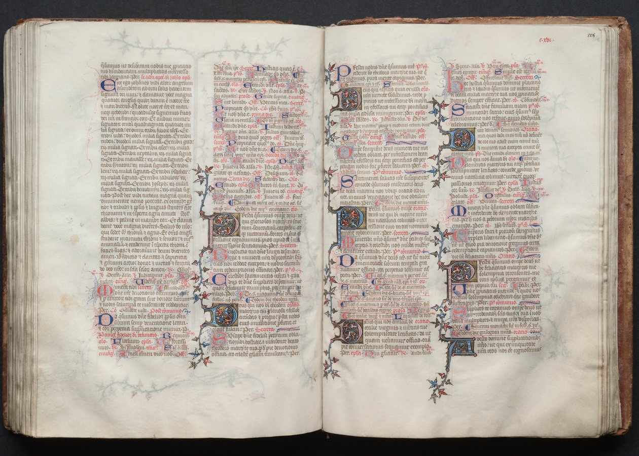 The Gotha Missal: Fol. 127v, Text, c. 1375 by Master of the Boqueteaux