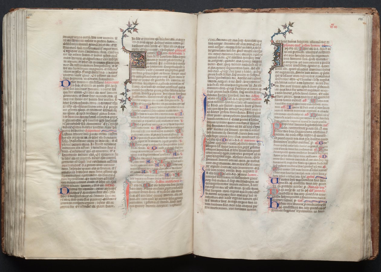 The Gotha Missal: Fol. 134v, Text, c. 1375 by Master of the Boqueteaux