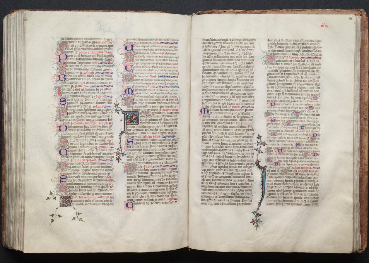 The Gotha Missal: Fol. 136r, Text, c. 1375 by Master of the Boqueteaux