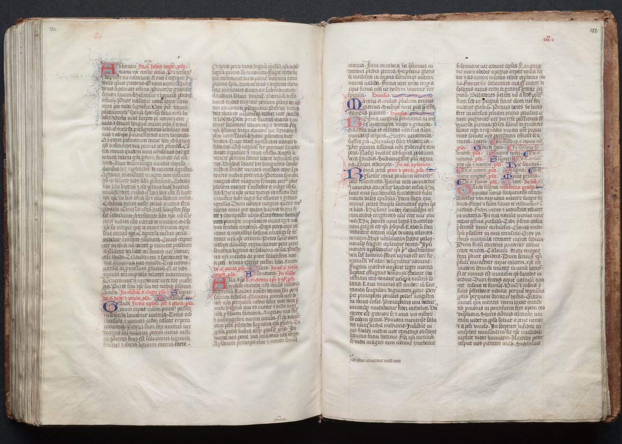 The Gotha Missal: Fol. 152r, Text, c. 1375 by Master of the Boqueteaux
