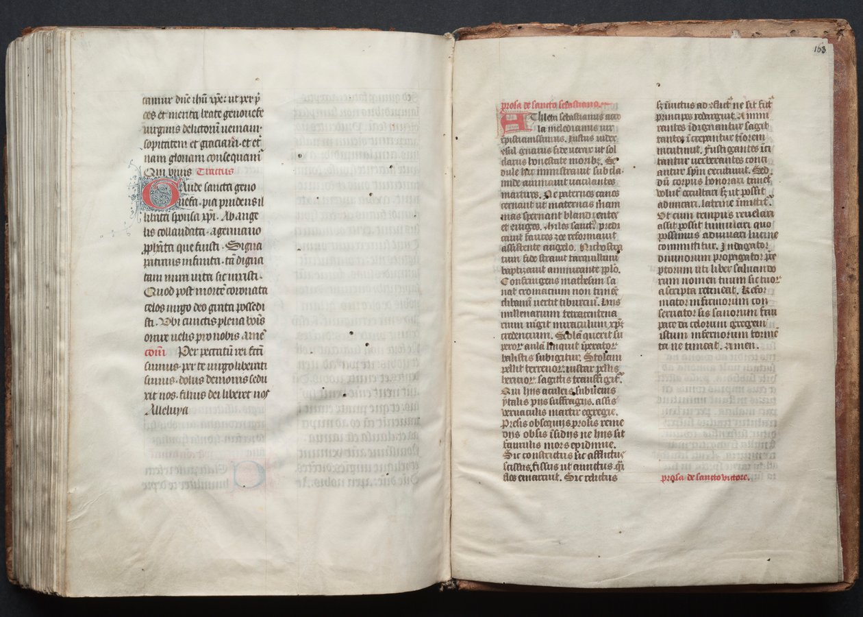 The Gotha Missal: Fol. 162v, Text, c. 1375 by Master of the Boqueteaux