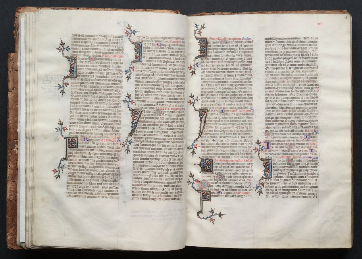The Gotha Missal: Fol. 22v, Text, c. 1375 by Master of the Boqueteaux