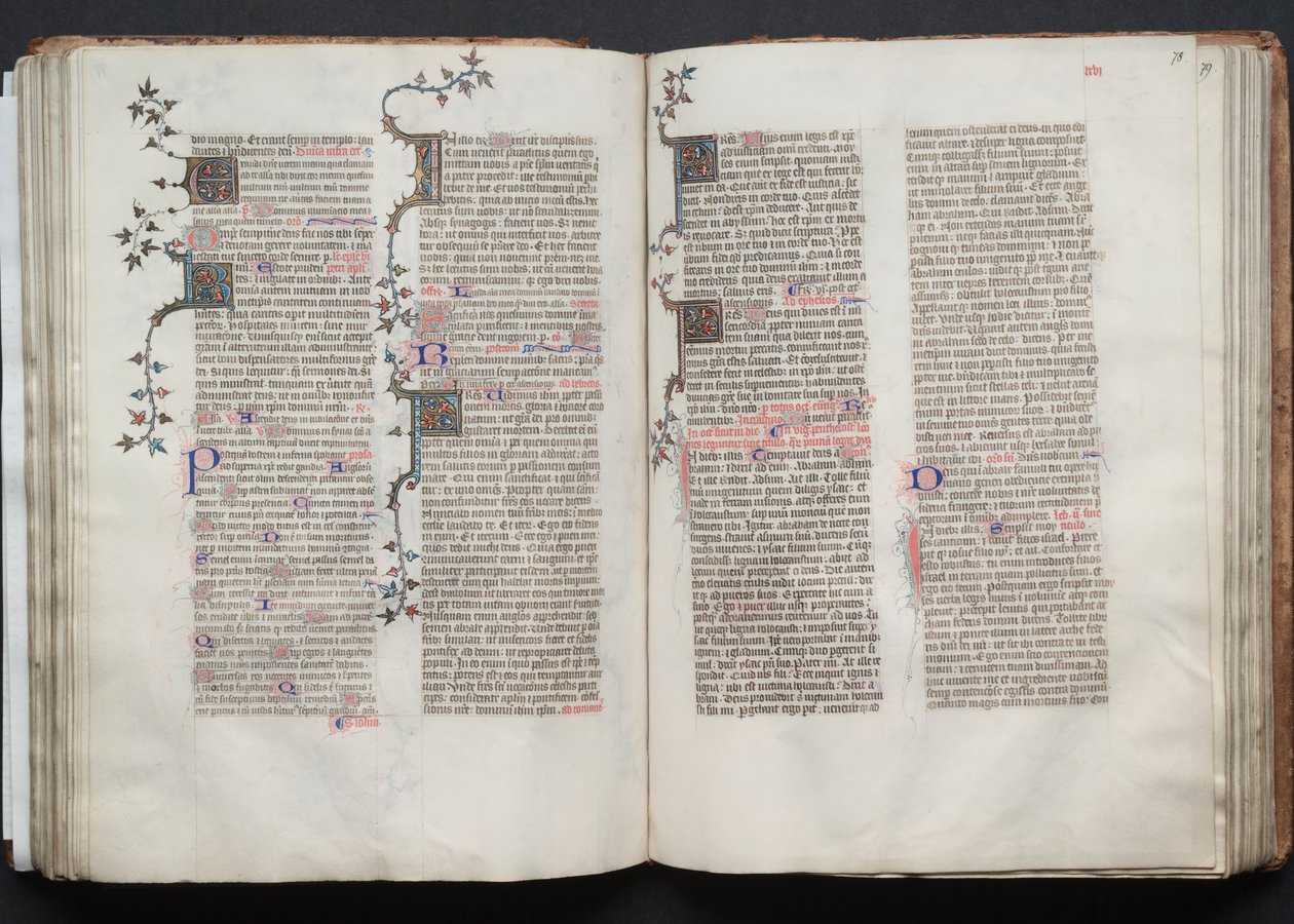 The Gotha Missal: Fol. 77v, Text, c. 1375 by Master of the Boqueteaux
