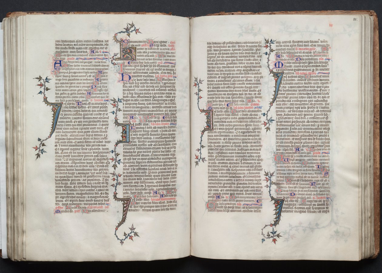 The Gotha Missal: Fol. 82r, Text, c. 1375 by Master of the Boqueteaux
