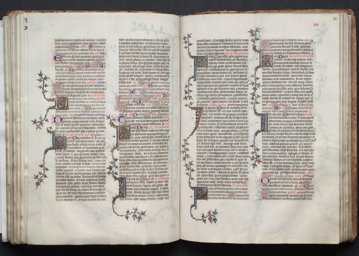The Gotha Missal: Fol. 84r, Text, c. 1375 by Master of the Boqueteaux