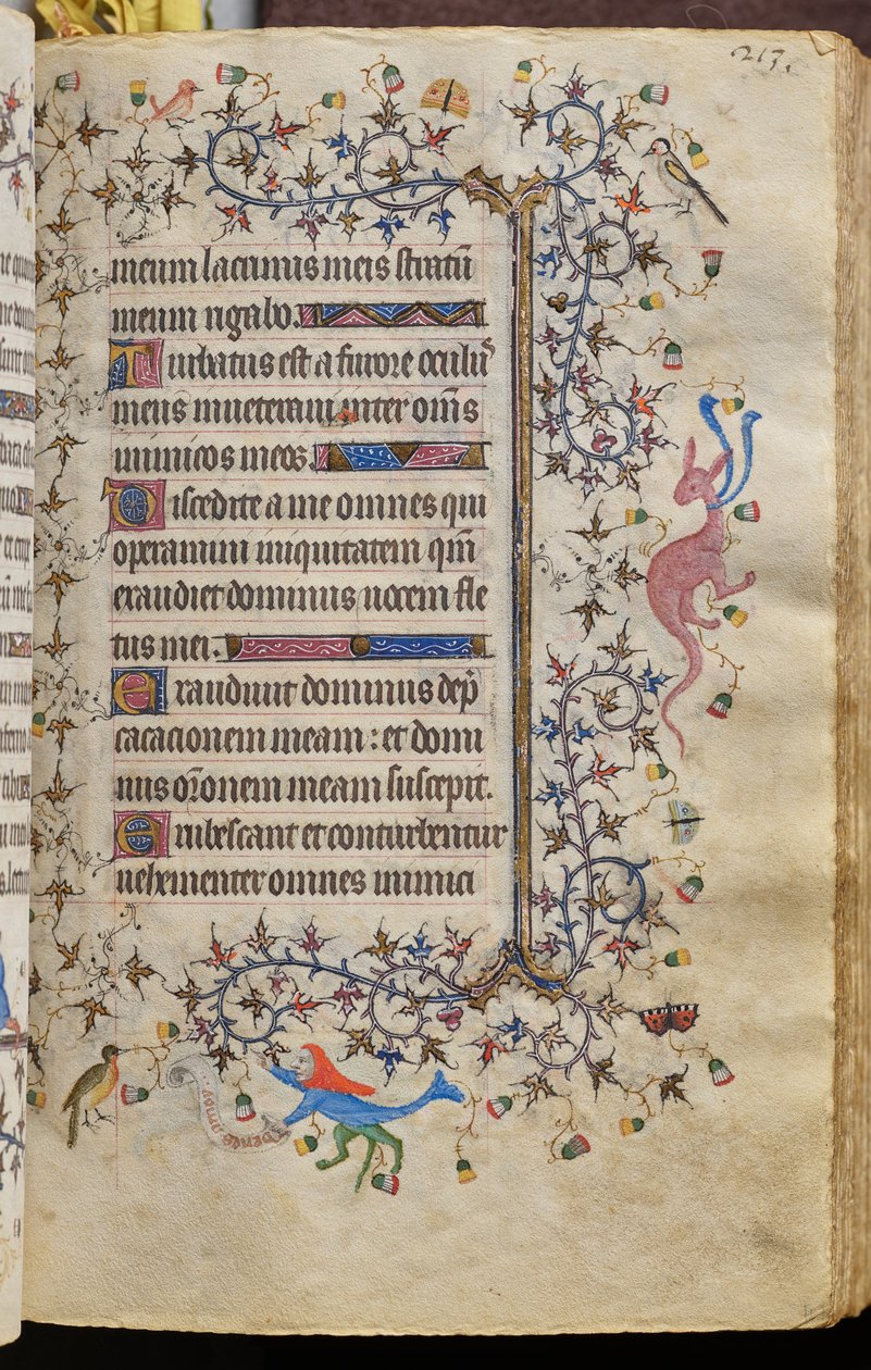 Hours of Charles the Noble, King of Navarre (1361-1425): fol. 107r, Text by Master of the Brussels Initials and Associates