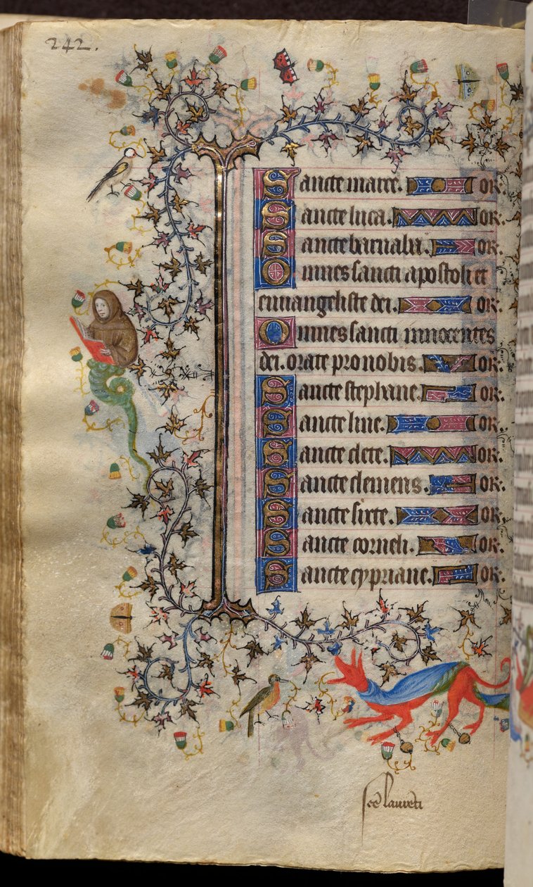 Hours of Charles the Noble, King of Navarre (1361-1425): fol. 121v, Text by Master of the Brussels Initials and Associates