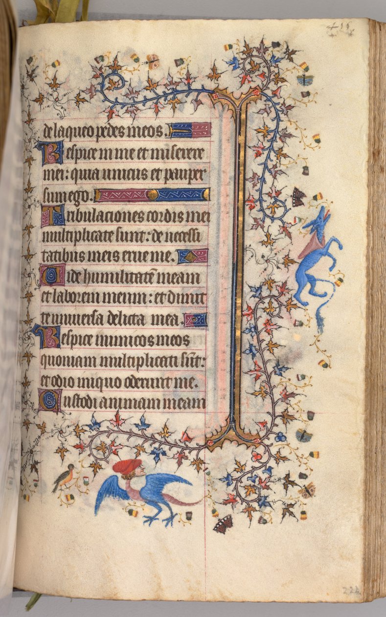 Hours of Charles the Noble, King of Navarre (1361-1425): fol. 222r, Text by Master of the Brussels Initials and Associates