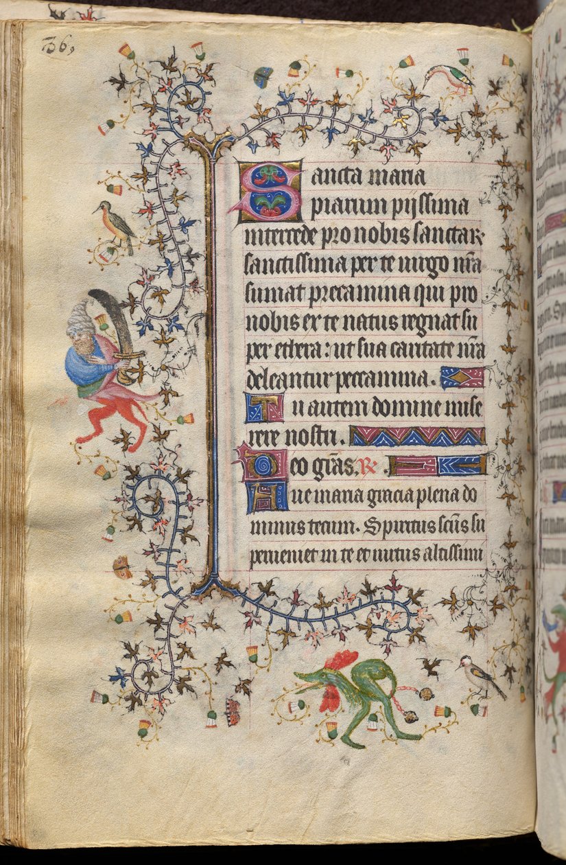 Hours of Charles the Noble, King of Navarre (1361-1425): fol. 43v, Text by Master of the Brussels Initials and Associates