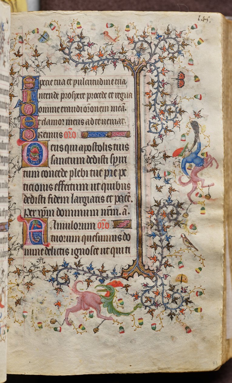 Hours of Charles the Noble, King of Navarre (1361-1425): fol. 73r, Text by Master of the Brussels Initials and Associates