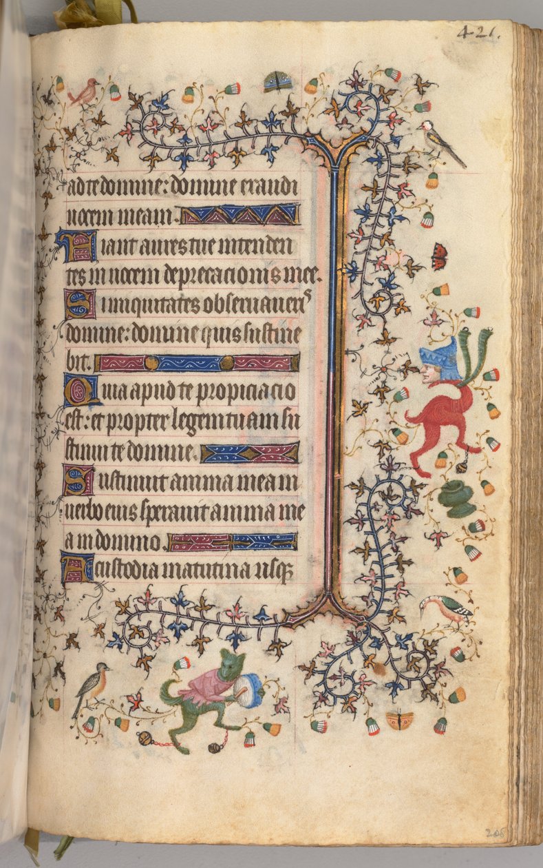 Hours of Charles the Noble, King of Navarre 1361-1425: fol. 205r, Text, c. 1405 by Master of the Brussels Initials and Associates