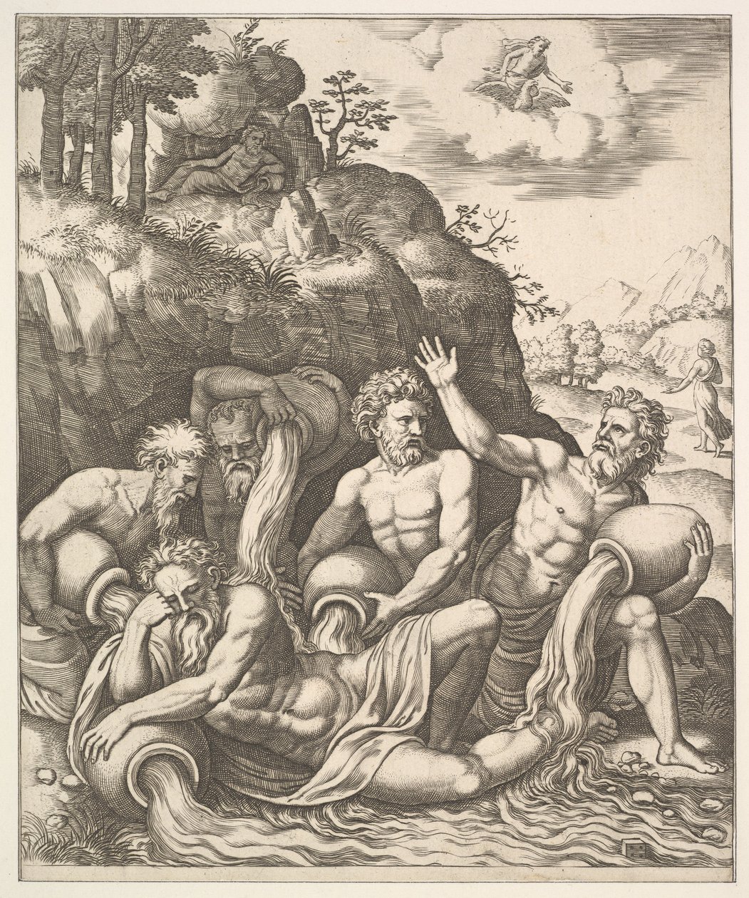 River Gods Consoling Peneus for the Loss of his Daughter, Daphne by Master of the Die