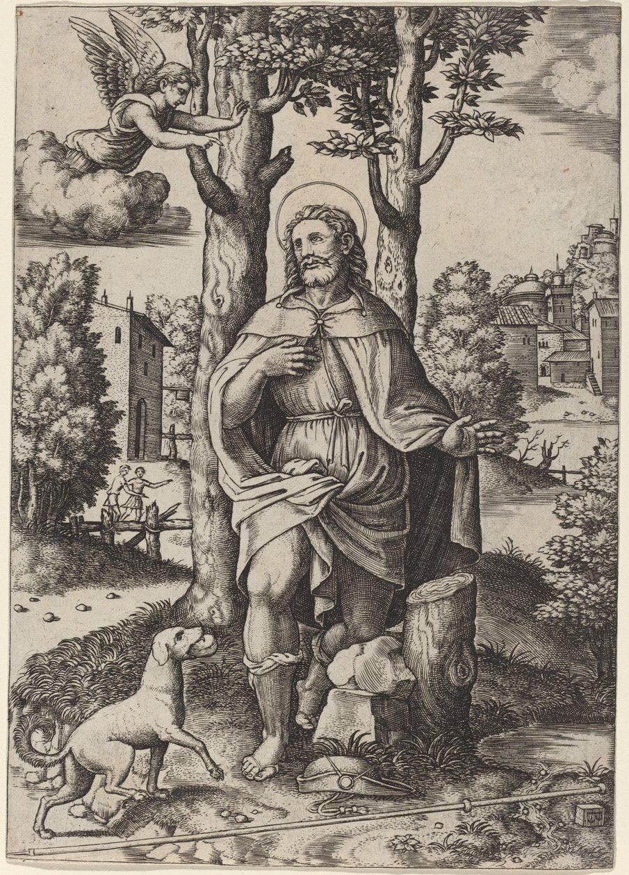 Saint Roch by Master of the Die after Follower of Raphael