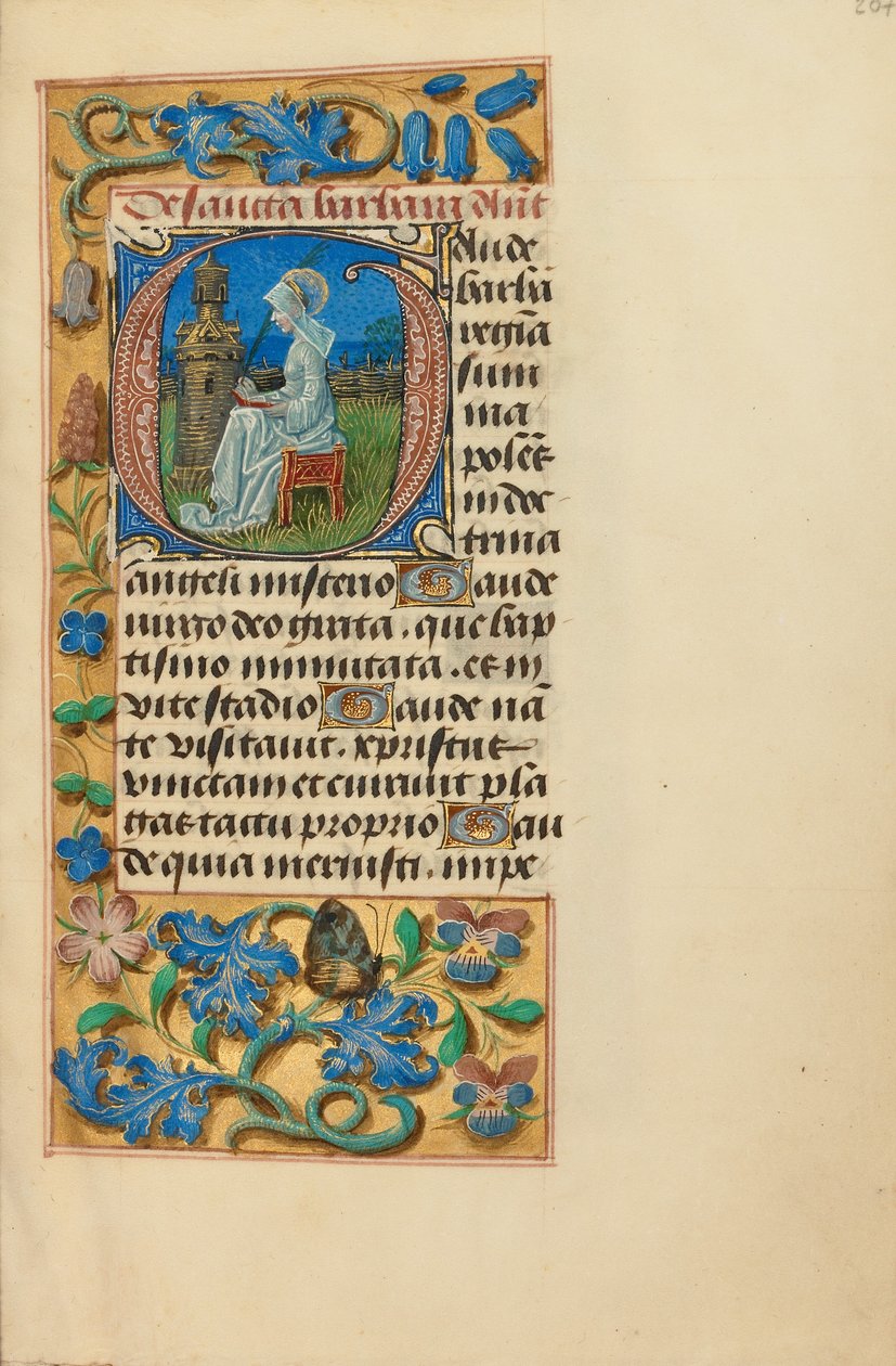 Initial G: Saint Barbara