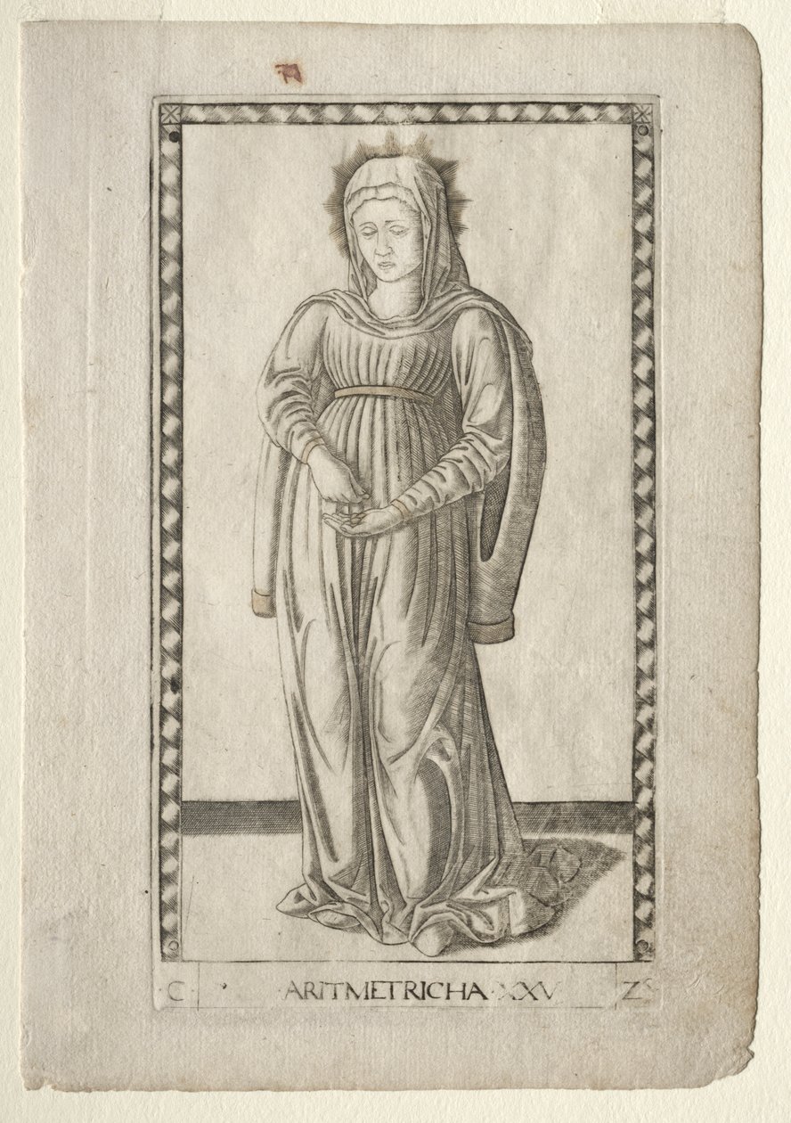 Arithmetic (from the Tarocchi, series C: Liberal Arts, #25) by Master of the E Series Tarocchi