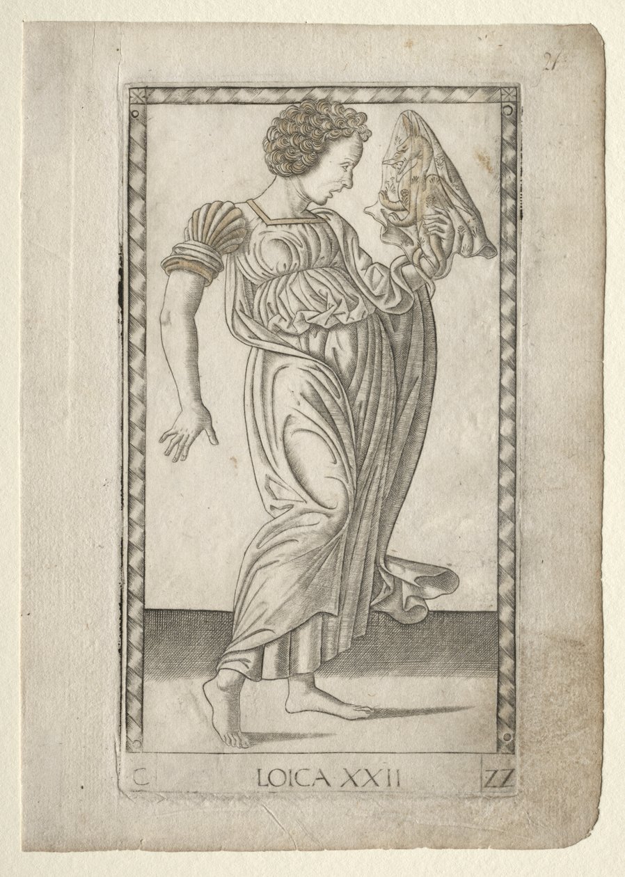 Logic (from the Tarocchi, series C: Liberal Arts, #22) by Master of the E Series Tarocchi