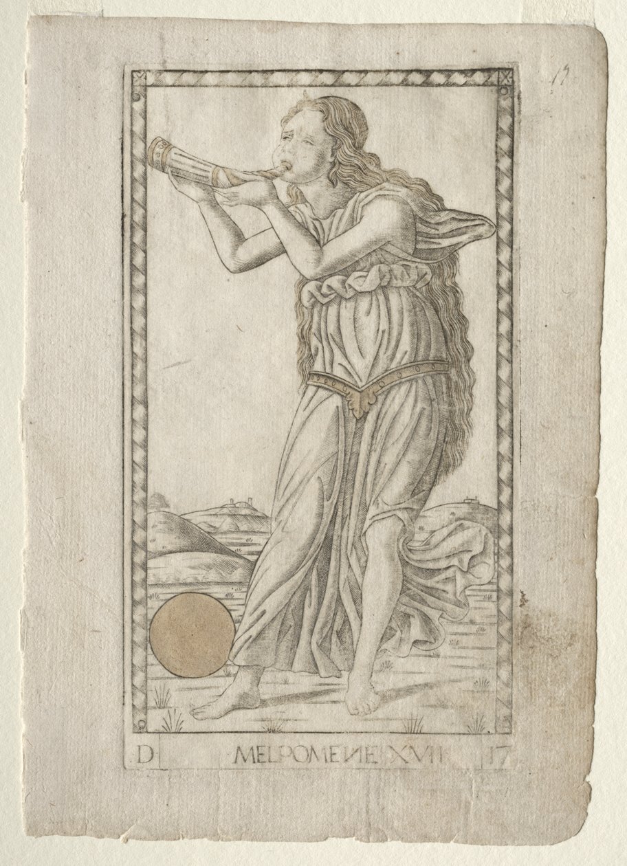 Melpomene (tragedy) (from the Tarocchi series D: Apollo and the Muses, #17) by Master of the E Series Tarocchi