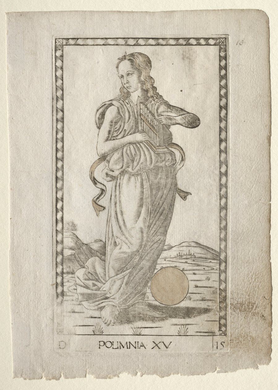 Polyhymnia Heroic Hymns from the Tarocchi Series by Master of the E Series Tarocchi