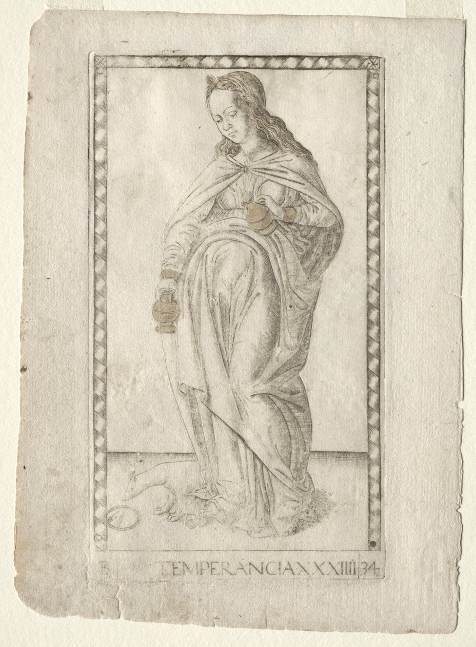 Temperance (from the Tarocchi, series B: Cosmic Principles & Virtues, #34) by Master of the E Series Tarocchi
