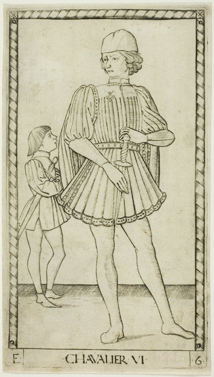 The Knight, plate six from The Ranks and Conditions of Men by Master of the E Series Tarocchi