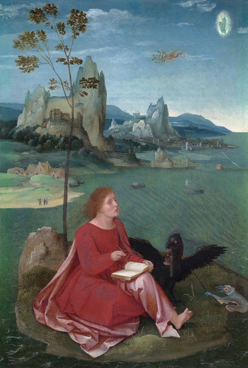 Saint John on Patmos by Master of the Female Half Lengths