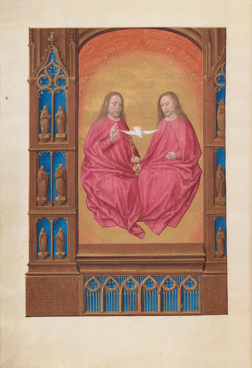 Hours of Queen Isabella the Catholic, Queen of Spain: Fol. 17v, The Trinity by Master of the First Prayerbook of Maximillian
