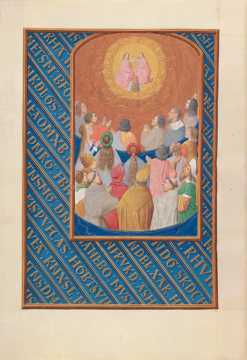 Hours of Queen Isabella the Catholic, Queen of Spain: Court of Heaven, c. 1500 by Master of the First Prayerbook of Maximillian