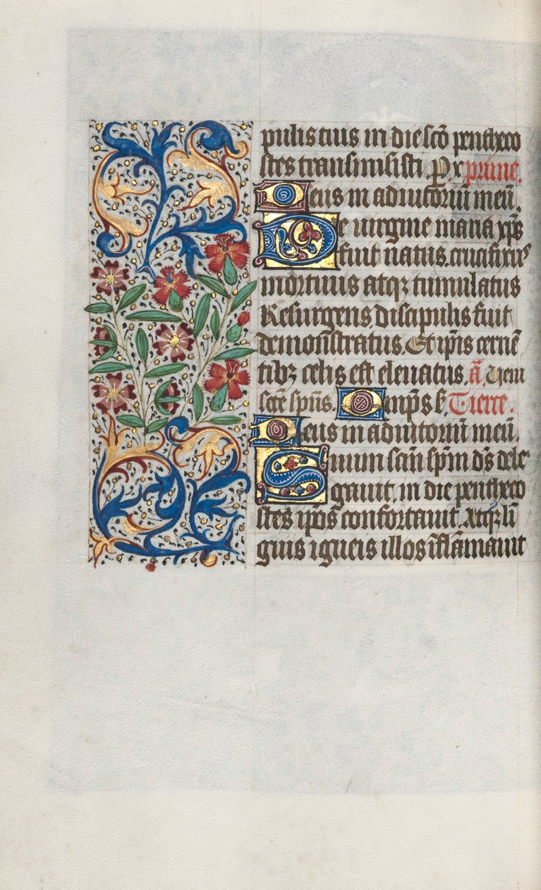 Book of Hours Use of Rouen: fol. 100v by Master of the Geneva Latini
